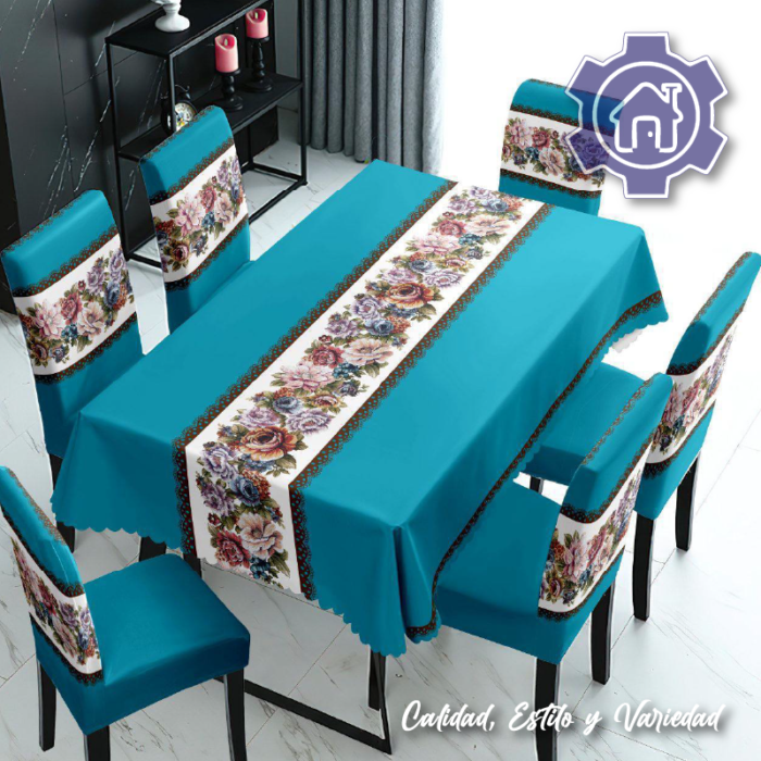 Set Mantel de Mesa más Fundas de Sillas para Comedor - Image 4