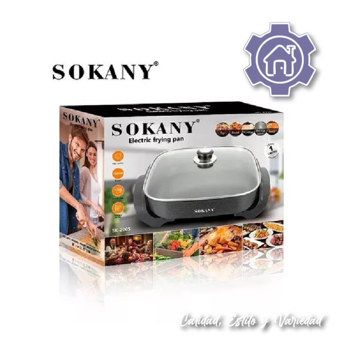 Sartén Electrico Sokany Electric Frying Pan1500w Sk-2005 - Image 2